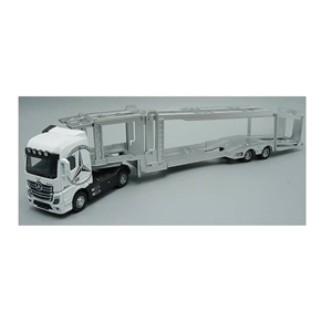 تریلی حمل خودرو سفید مدل بنز آکتروس 1:50 Trailer Model Benz Actros_اسباب بازی
